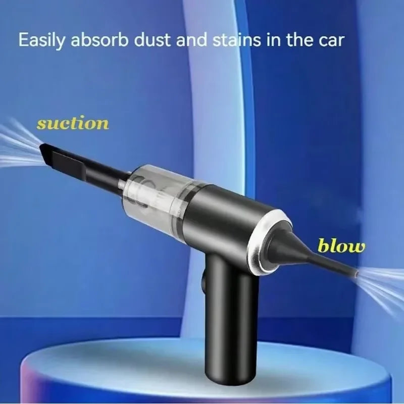 Portable Cordless Handheld Car Vacuum Cleaner Dual Use Blowing & Suction with Multi-Nozzles for Car Home Pet Office